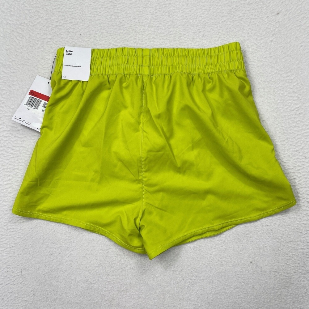 Nike Girl's Dri-Fit High-Waisted Woven Training Shorts Youth Large Green DX4967 - Picture 2 of 10